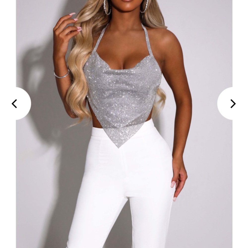 Glitter top-Valery Diamante Top